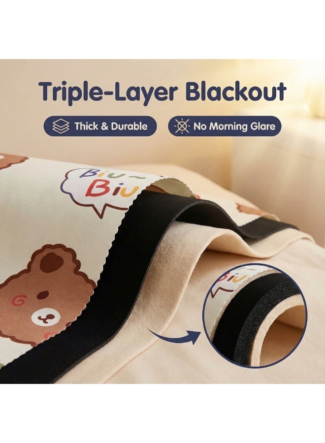 واي آند دي عتيم على المرسى العلوي Bunk Bed Curtains للنوم غرفة نوم مضاد للضوء زخرفة زميلة الغرفة الخصوصية غطاء المظلة الصورة الخلفية ديكور Backdrop تعتيم الستار 6 لوحات مع أعلى - Image 2